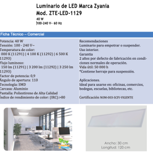Luminaria Led ZTE-LED-1129
